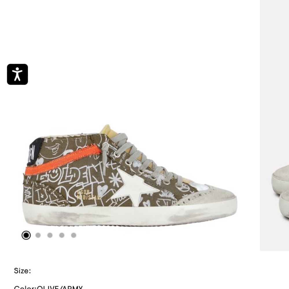 GOLDEN GOOSE
Mid Star Graffiti Canvas Sneakers size 9/39